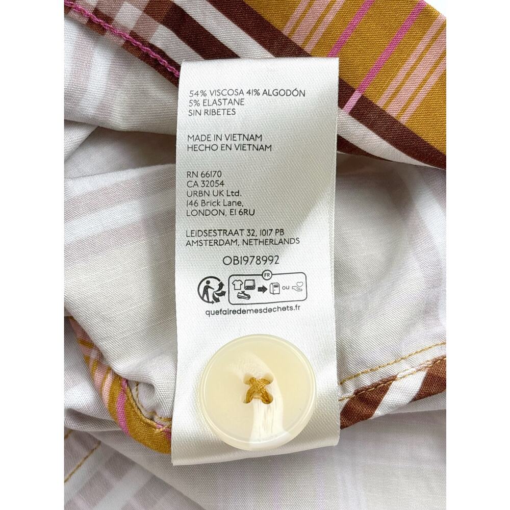 Anthropologie Maeve The Colette Mini Skirt in Yellow Plaid Size XL - Picture 10 of 12